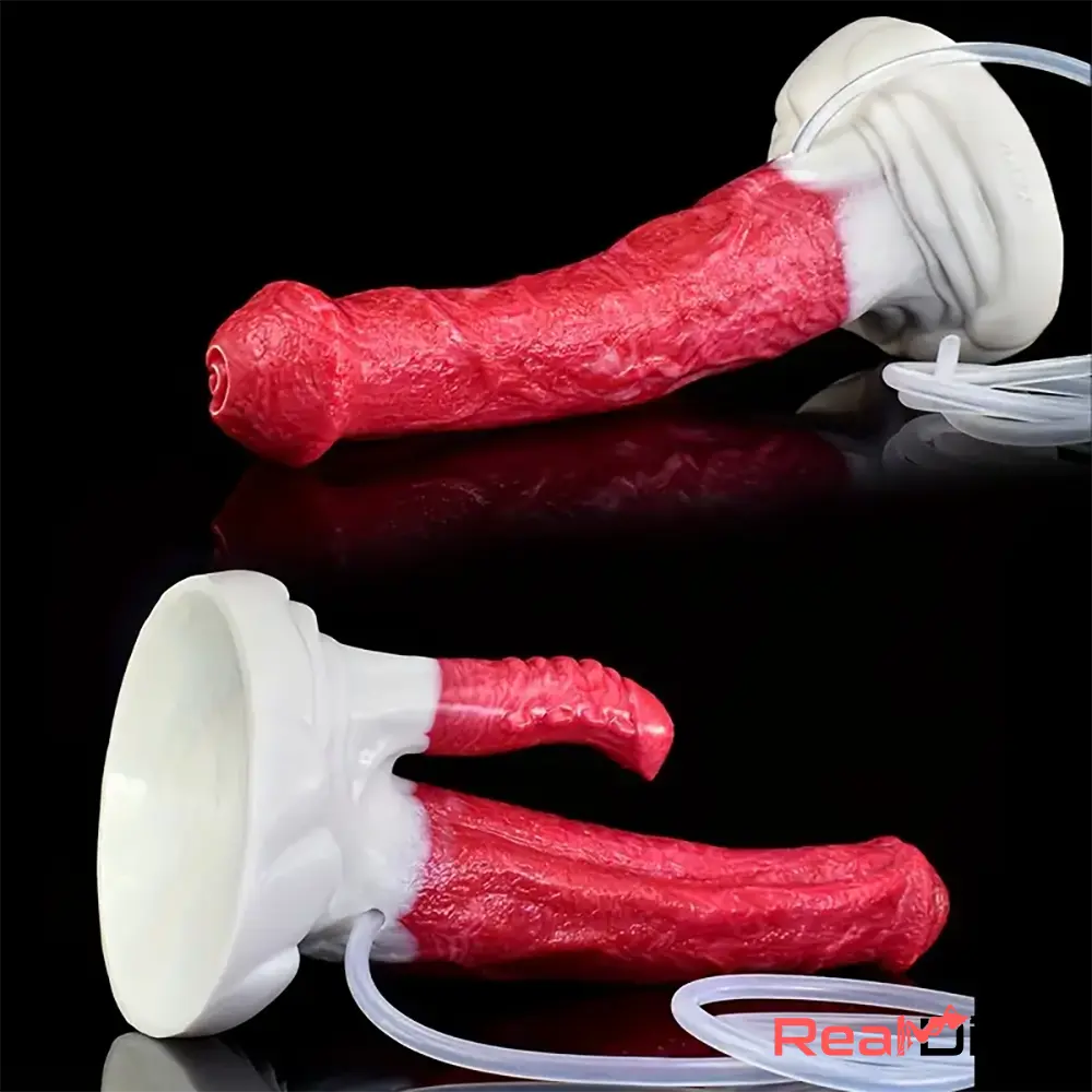 8.86in Ejaculating Big Silicone Soft Odd Dildo Vaginal Anal Love Sex Toy - Real Dildo