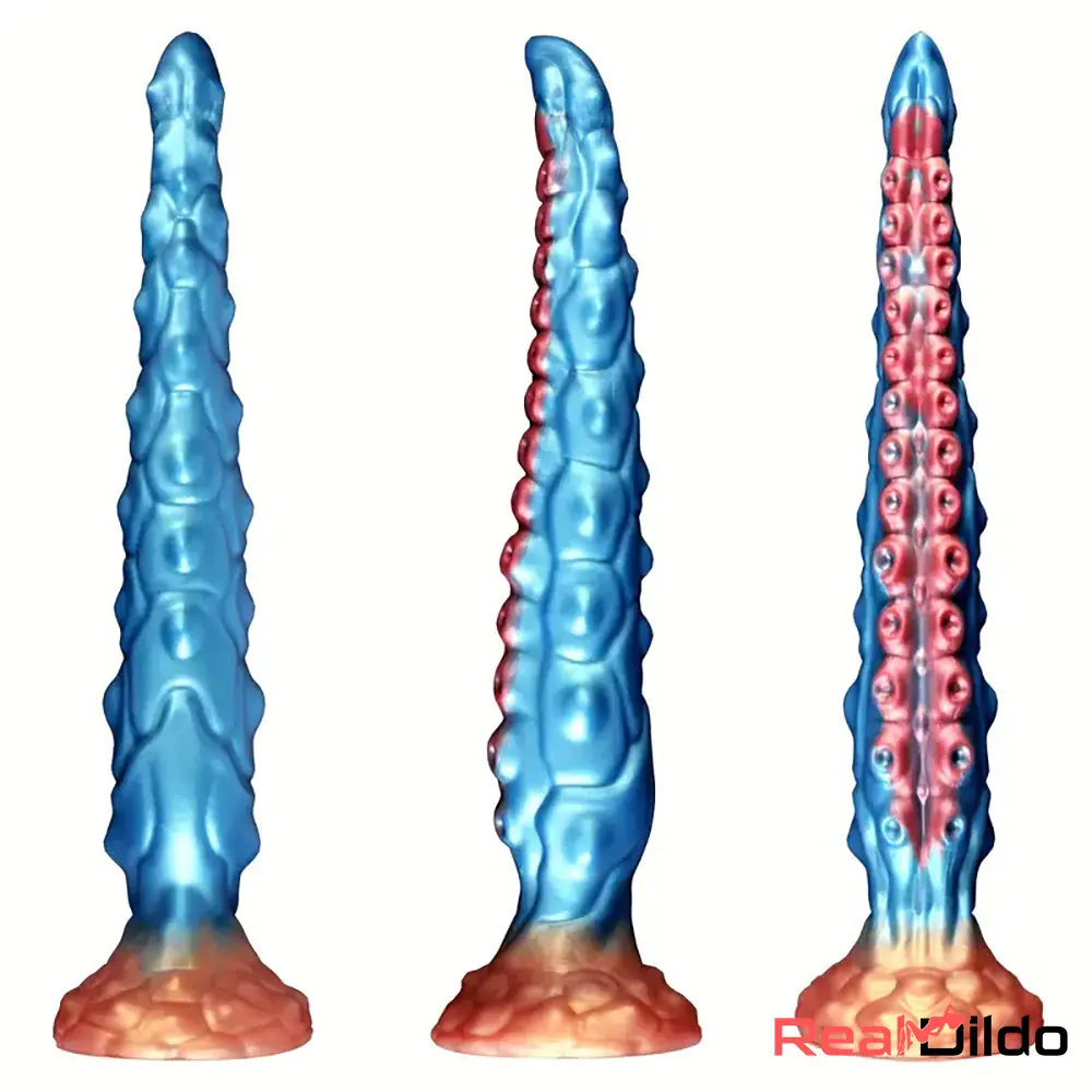 13.7in Big Long Real Tentacle Silicone Soft Big Dildo Vagina Stimulator - Real Dildo