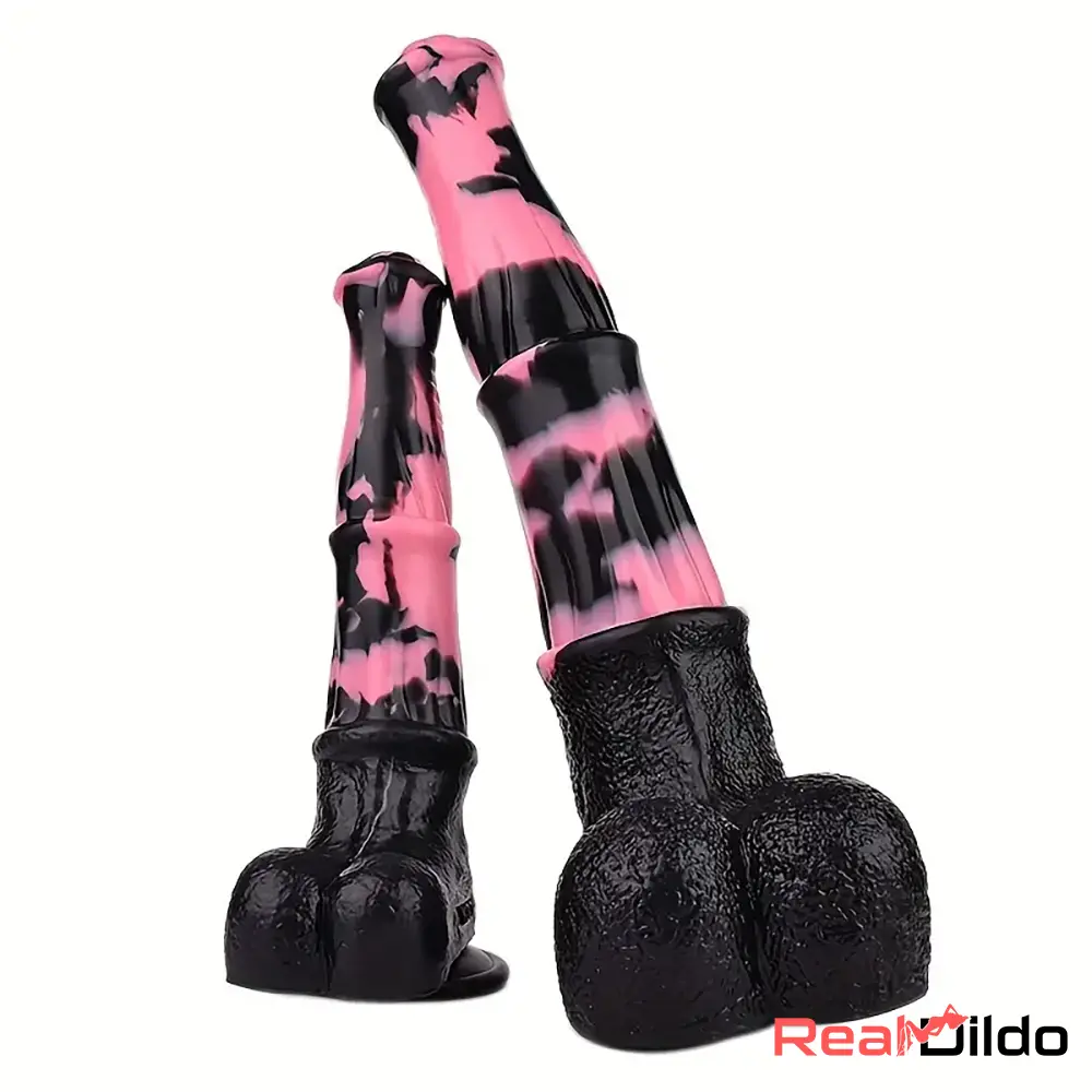 9.64in 13.77in Large Horse Animal Cock Silicone Ejaculation Dildo Love Toy - Real Dildo