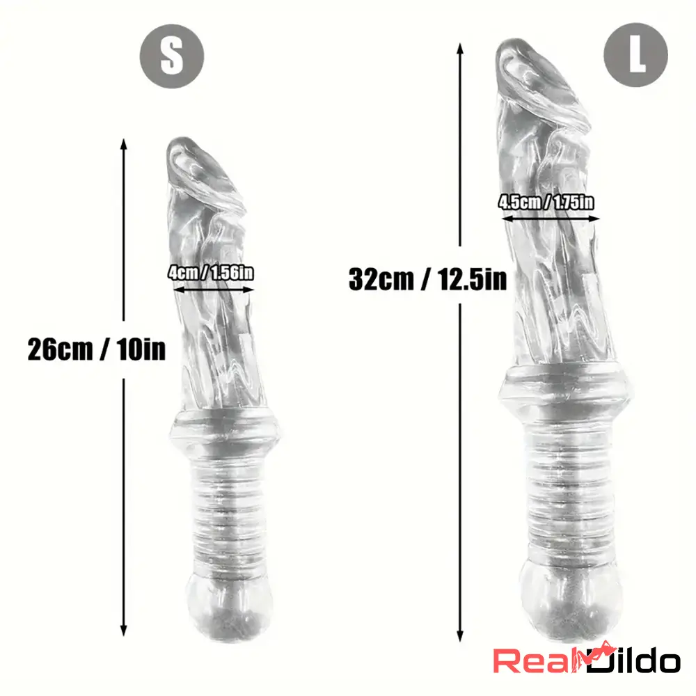 10in 12.5in Big Lifelike knife Odd Dildo With Handle Anal G Spot Sex Toy - Real Dildo