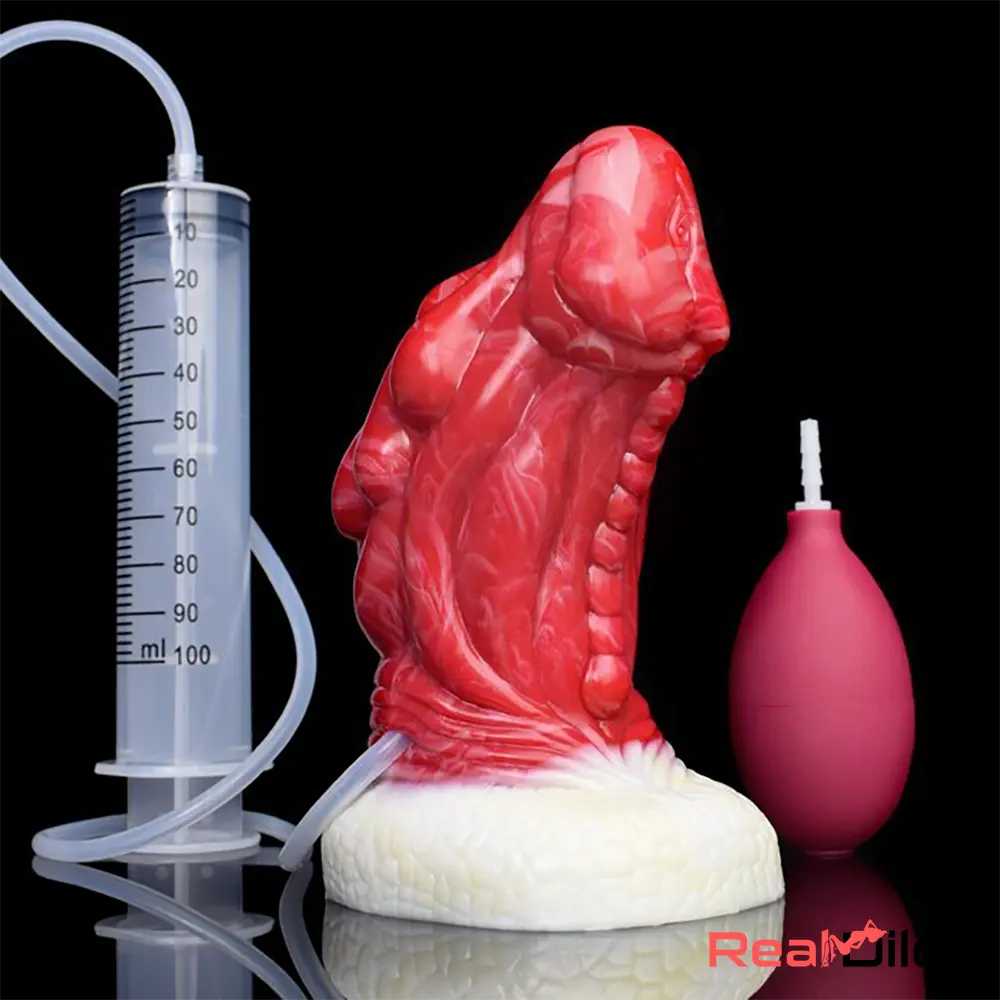 6.5in Fantasy Monster Silicone Soft Dragon Ejaculating Real Female Dildo - Real Dildo