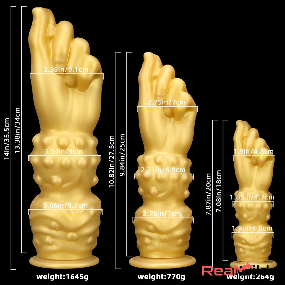 7.87in 10.82in 14in Thick Large Silicone Soft Hands Fist Vagina G-spot Dildo - Real Dildo