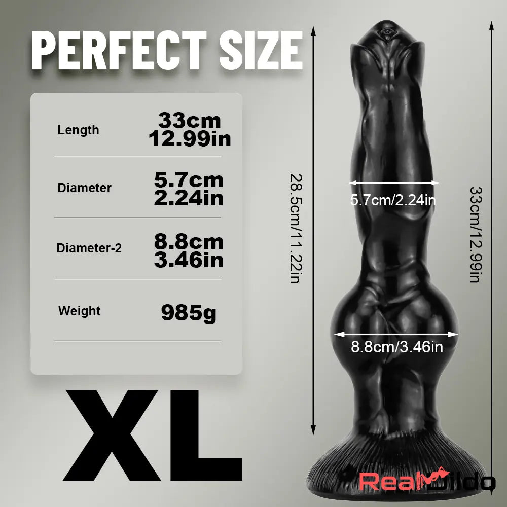 7.48in 9.45in 11.02in 12.99in Big Fantasy Animal Dog Cock Vaginal Dildo - Real Dildo