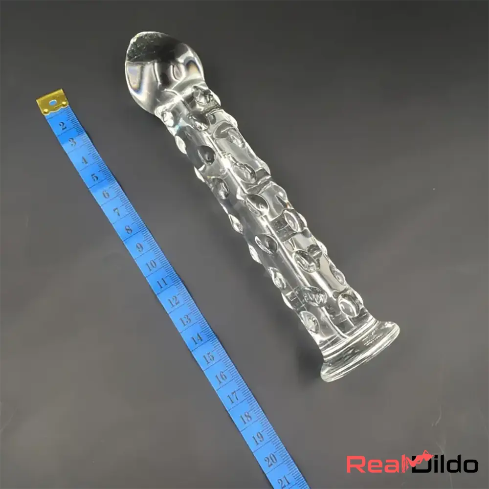 6.9in Clear Real Glass Crystal Dildo For G-Spot Male Female Masturbator - Real Dildo