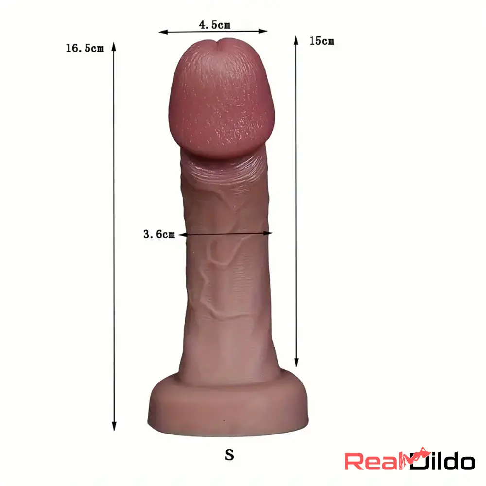 6.5in 7.09in 8.66in Sexy Big Head Silicone Soft Realistic Skin Feeling Dildo - Real Dildo