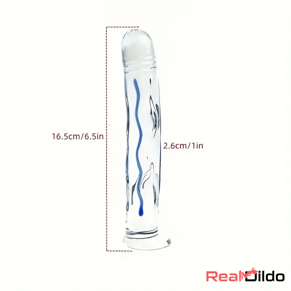 6.5in Premium Crystal Glass Dildo Sex Toy For Vagina Glass Massage - Real Dildo