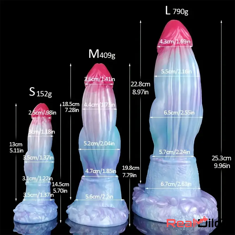 5.7in 7.79in 9.96in Dragon Soft Silicone Monster Cock Dildo With Knot - Real Dildo