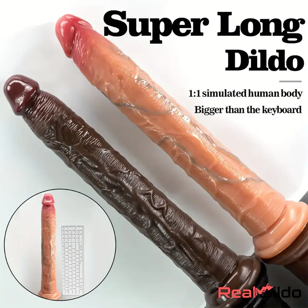 13.58in Realistic Large Long Silicone Soft Anal Dildo Masturbator Sex Toy - Real Dildo