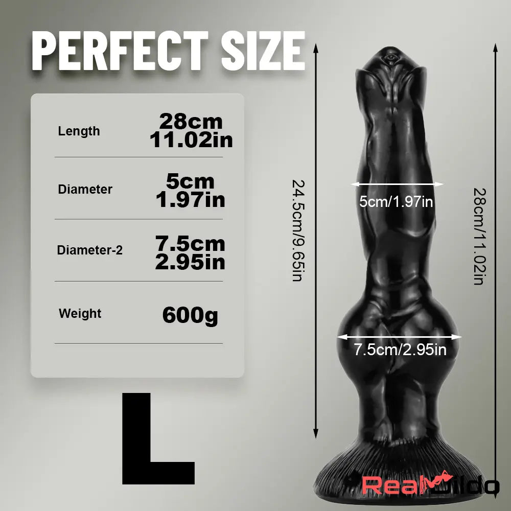 7.48in 9.45in 11.02in 12.99in Big Fantasy Animal Dog Cock Vaginal Dildo - Real Dildo