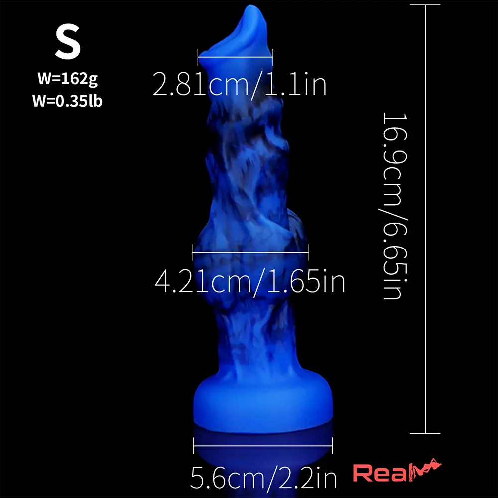 6.65in 7.63in 8.3in 9.25in 10.03in Fantasy Dog Cock Knot Big Real Dildo - Real Dildo