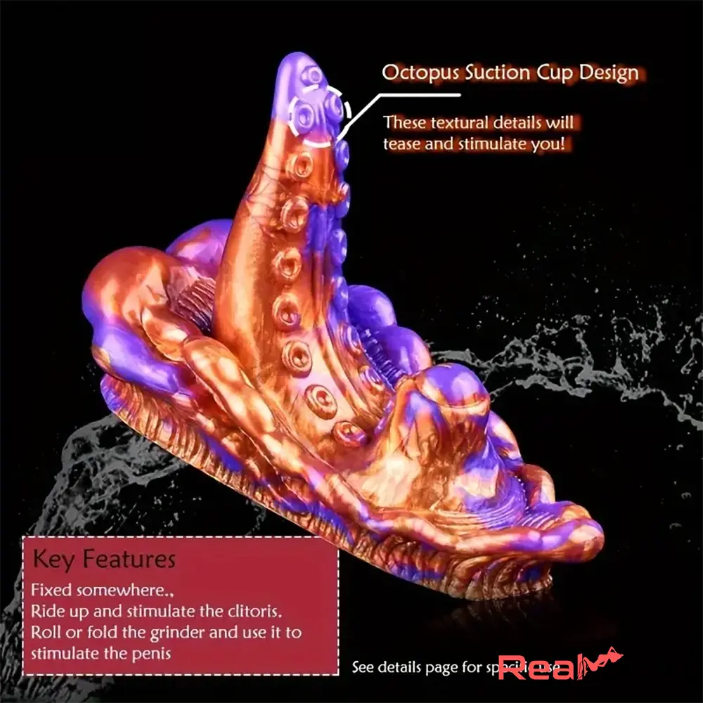 4.33in Small Octopus Tentacle Silicone Soft Dildo For Female Masturbation - Real Dildo