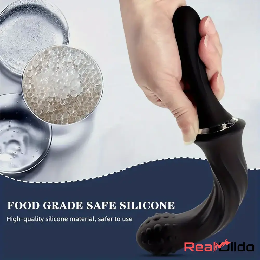 9.65in Silicone Soft Vibrating Sword Dildo With Handle G Spot Stimulator