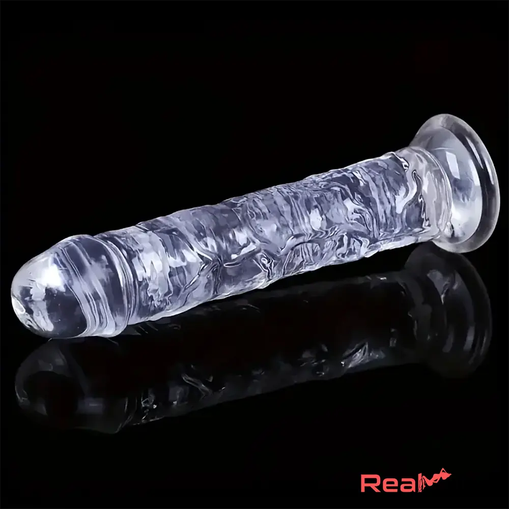 6.5in 7.68in 9.65in Clear Real Dildo For G-Spot Anus Vaginal Masturbator - Real Dildo