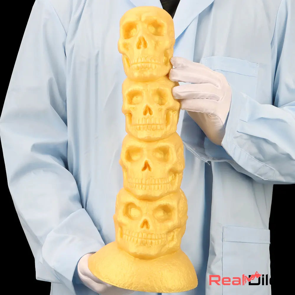 14.37in Large Soft Long Fantasy Silicone Scary Skull Thick Odd Dildo - Real Dildo