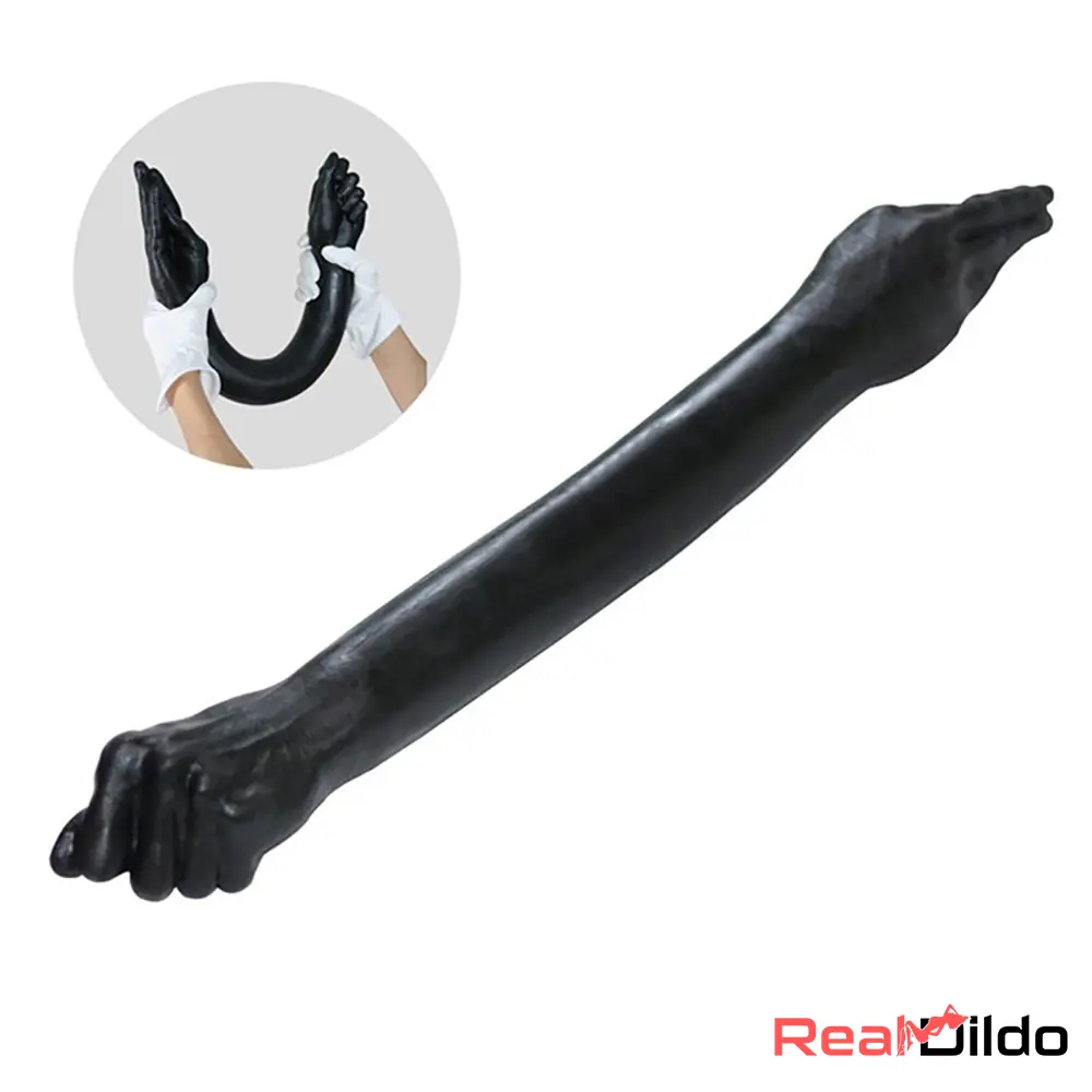 25.59in Fantasy Silicone Soft Huge Long Black Hand Fist Dildo Masturbator - Real Dildo