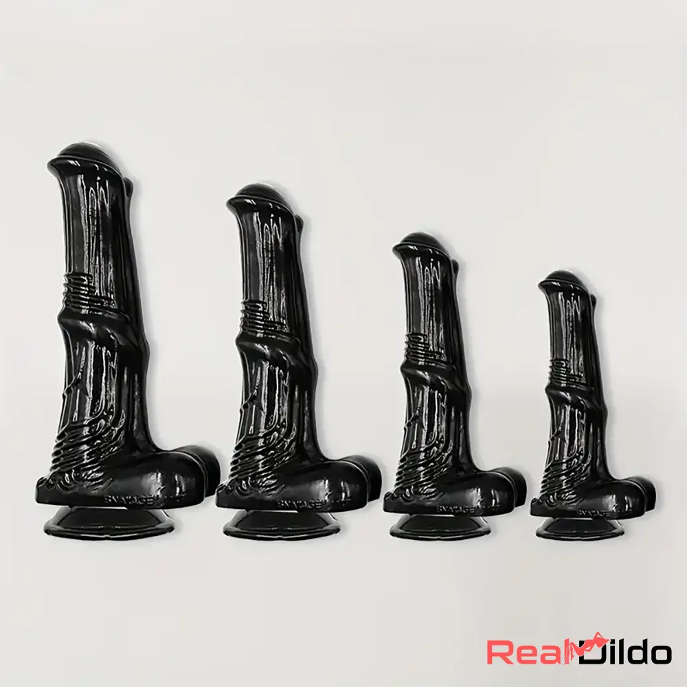 6.6in 7.8in 8.6in 9.8in Clear Black Horse Cock Dildo For G Spot Stimulate - Real Dildo