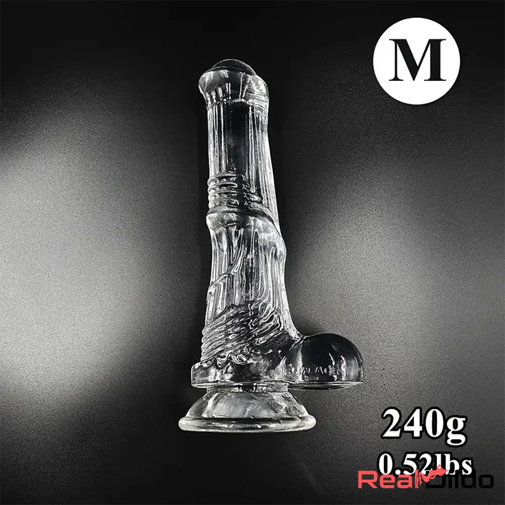 6.6in 7.8in 8.6in 9.8in Clear Black Horse Cock Dildo For G Spot Stimulate - Real Dildo