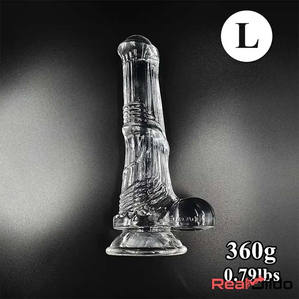 6.6in 7.8in 8.6in 9.8in Clear Black Horse Cock Dildo For G Spot Stimulate - Real Dildo