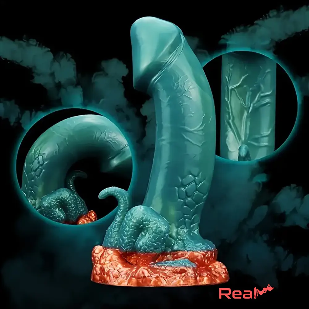 7.13in Dinosaur Monster Silicone Female Soft Dildo For Prostate Sex Toy - Real Dildo