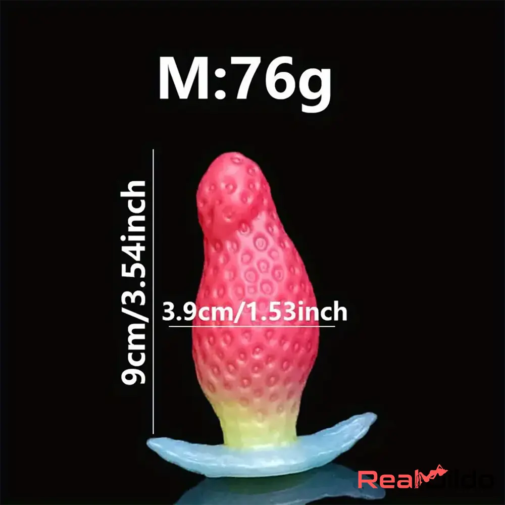 2.75in 3.54in 4.33in Strawberry Small Unisex Silicone Soft Adult Dildo - Real Dildo